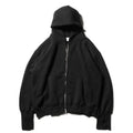 superNova. Oversized Jacquard Sweat Zip Hoodie / Black