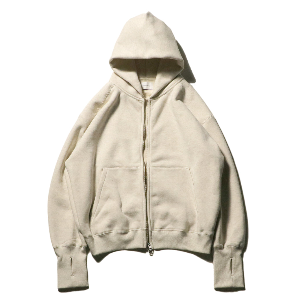 superNova. Oversized Jacquard Sweat Zip Hoodie / Oatmeal