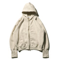 superNova. Oversized Jacquard Sweat Zip Hoodie / Oatmeal