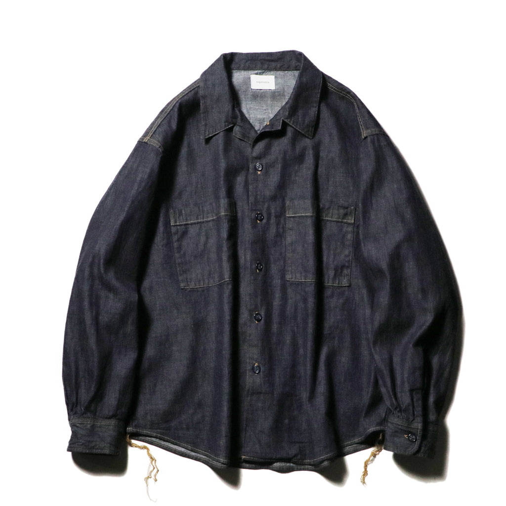superNova. Denim big shirt - One wash  / Indigo