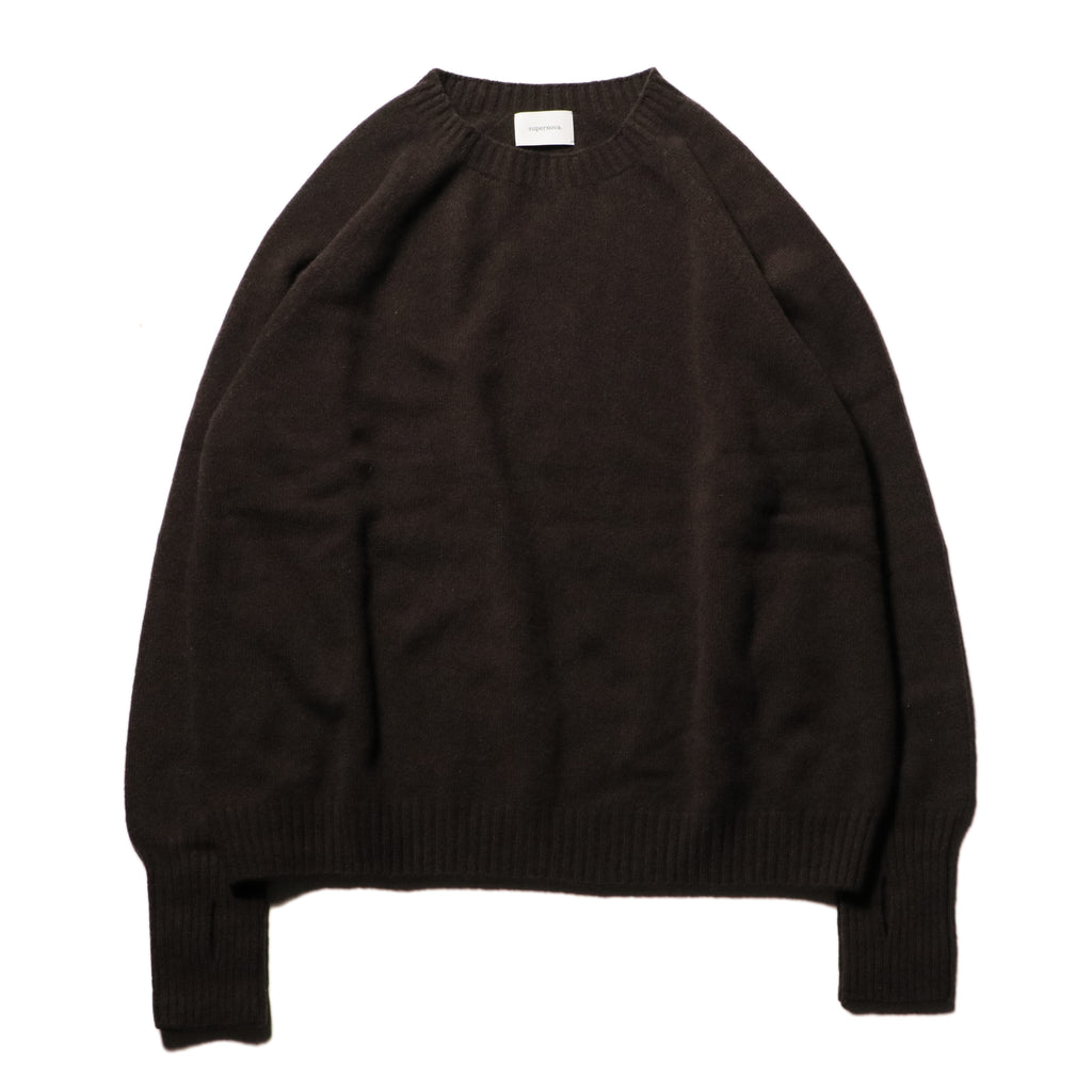 10月中発送予定 superNova. Wholegarment knit sweater - Wool & cashmere & silk / Brown
