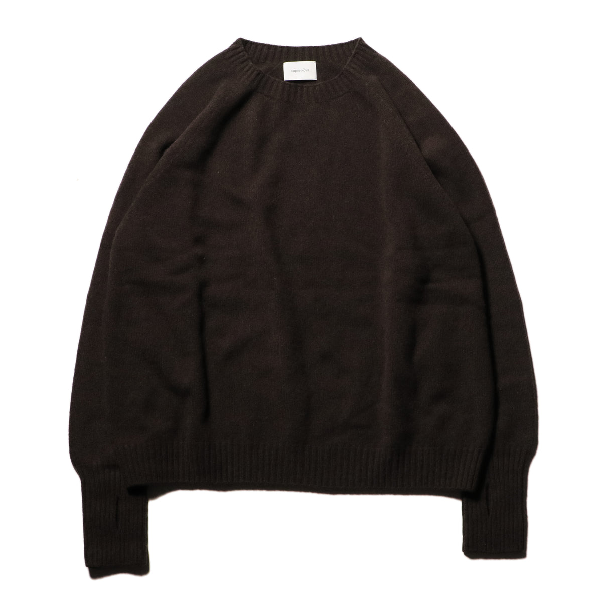 10月中発送予定 superNova. Wholegarment knit sweater - Wool & cashmere & silk / Brown