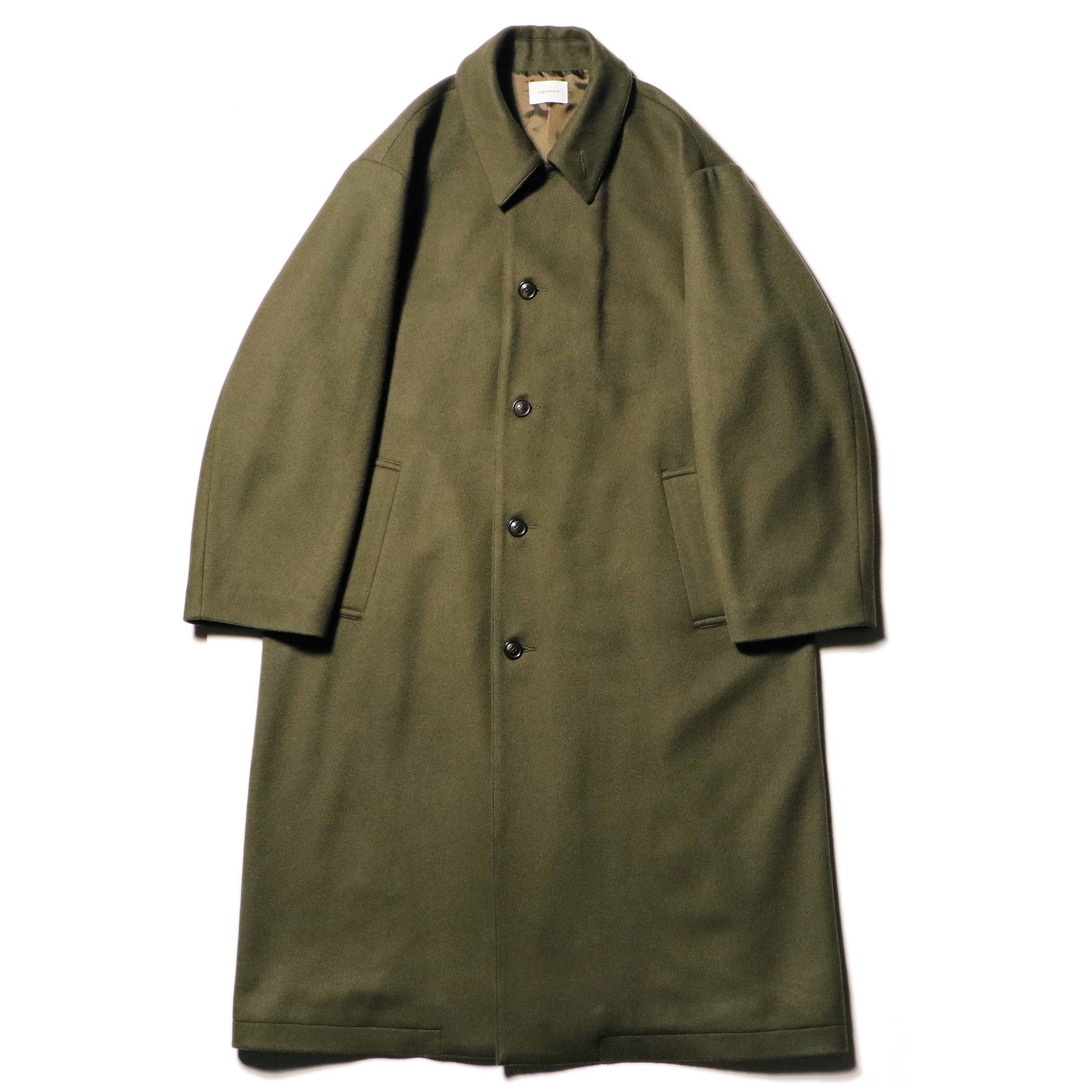 【LAST1】superNova. Bal collar coat - Melton / Olive