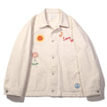 superNova. Embroidered coverall jacket - Duck canvas / Natural
