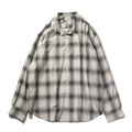 superNova. Split yoke big shirt - Ombre check / Natural