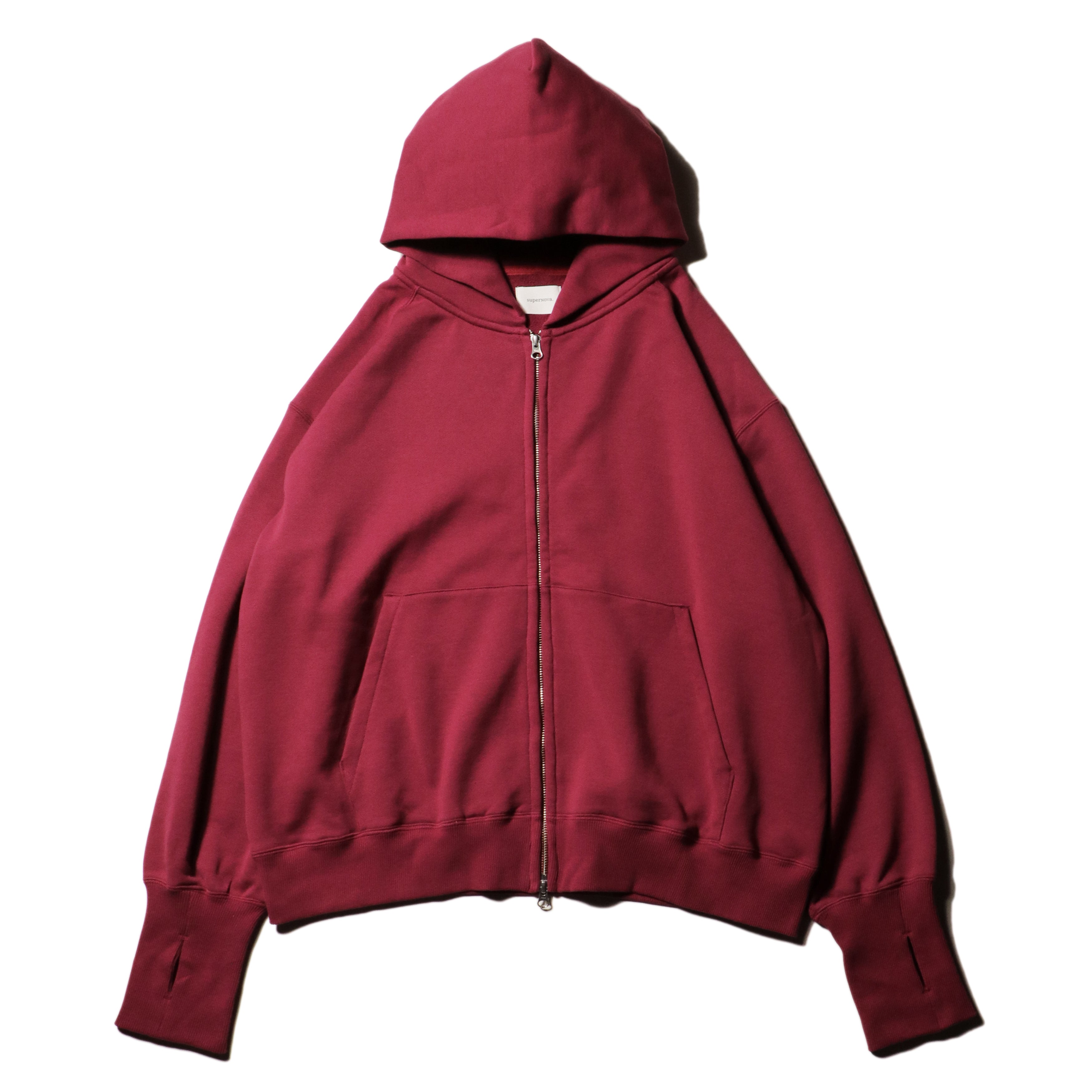 superNova. Sweat big zip hoody / Red