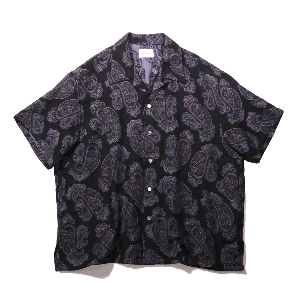 superNova. Aloha shirt - Sprinkled paisley jacquard / Black