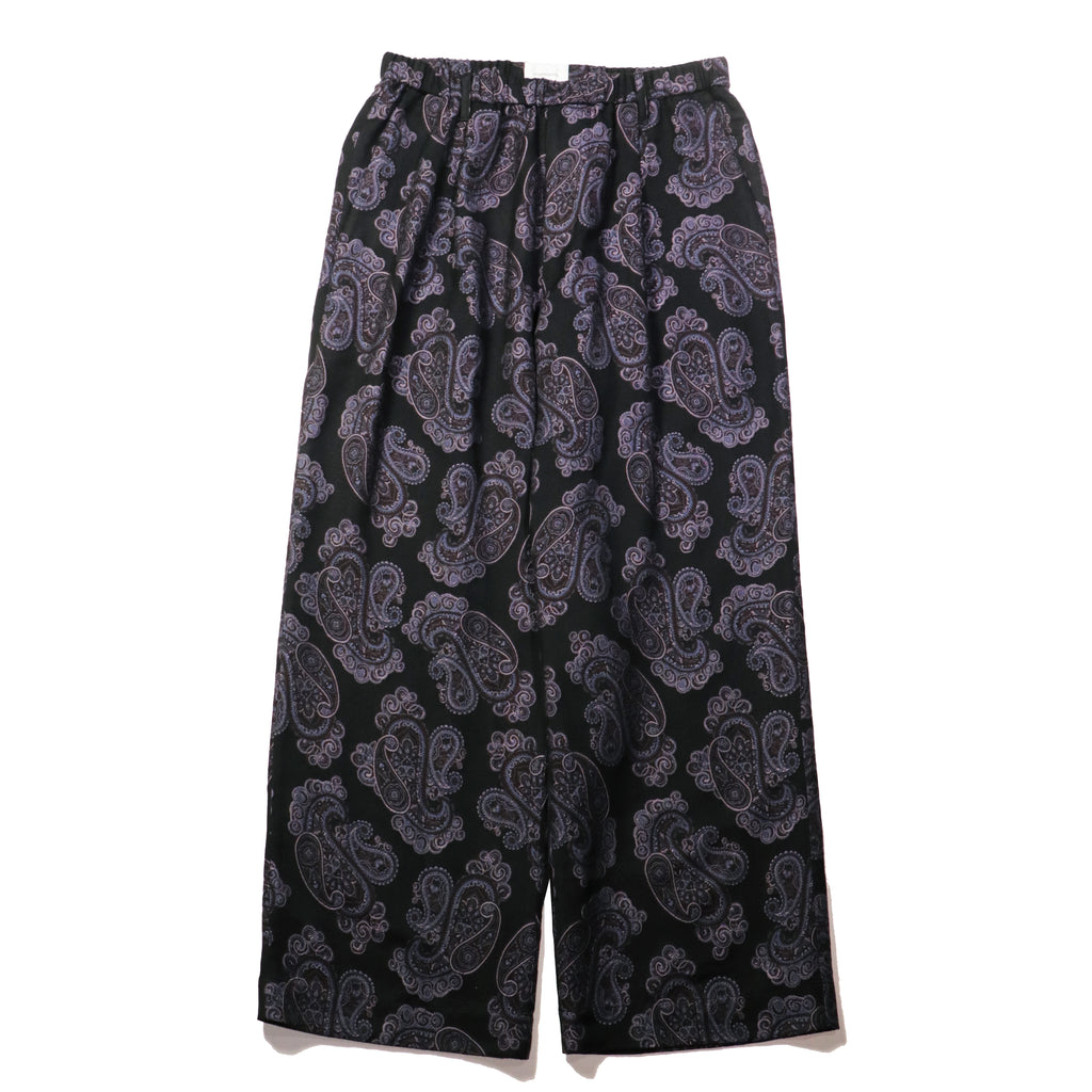 superNova. Wide easy pants - Sprinkled paisley jacquard / Black