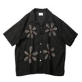 superNova. Aloha shirt - Big flowers embroidery / Black