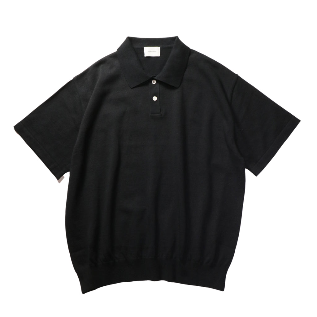 superNova. Knit polo - Cotton linen / Black