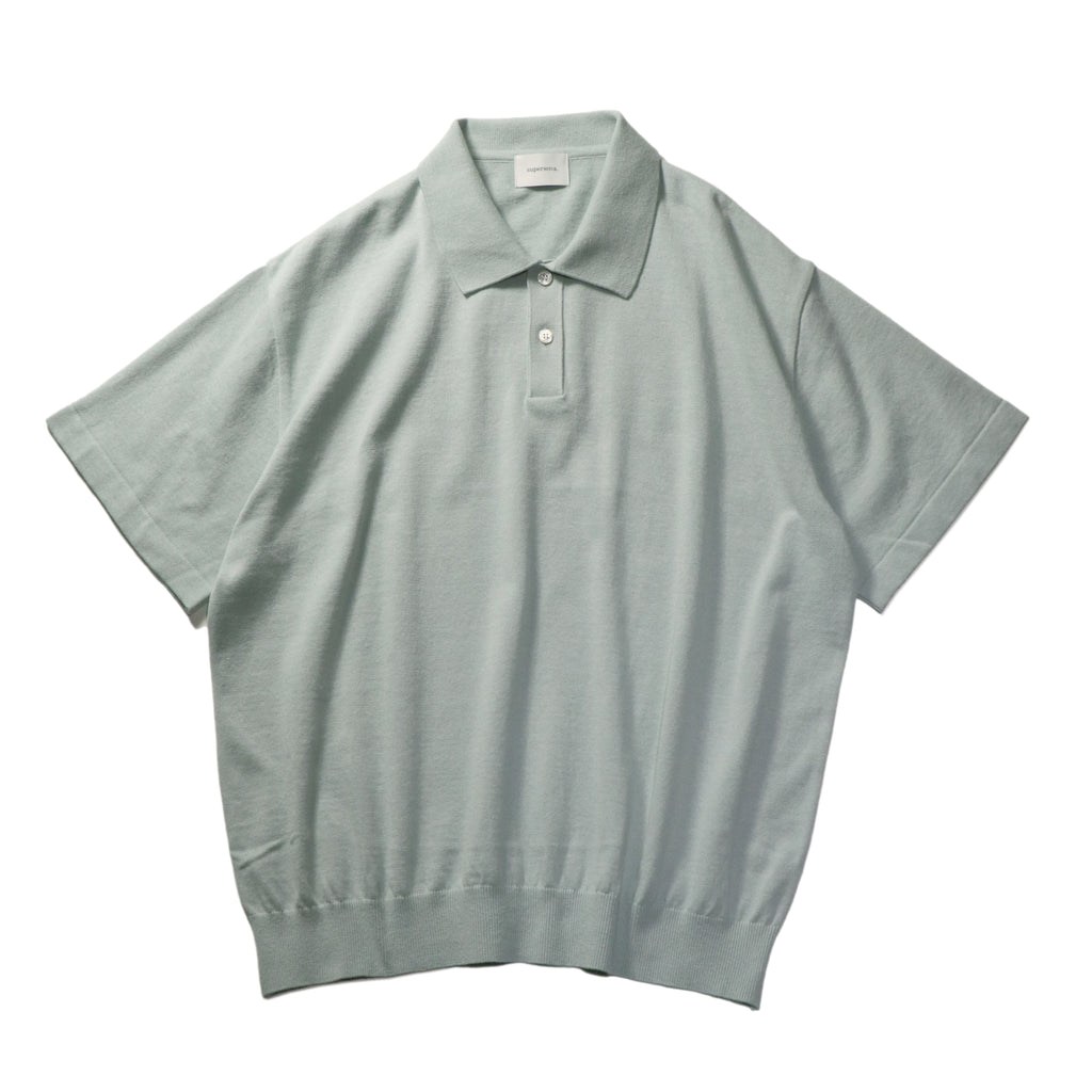 superNova. Knit polo - Cotton linen / Mint