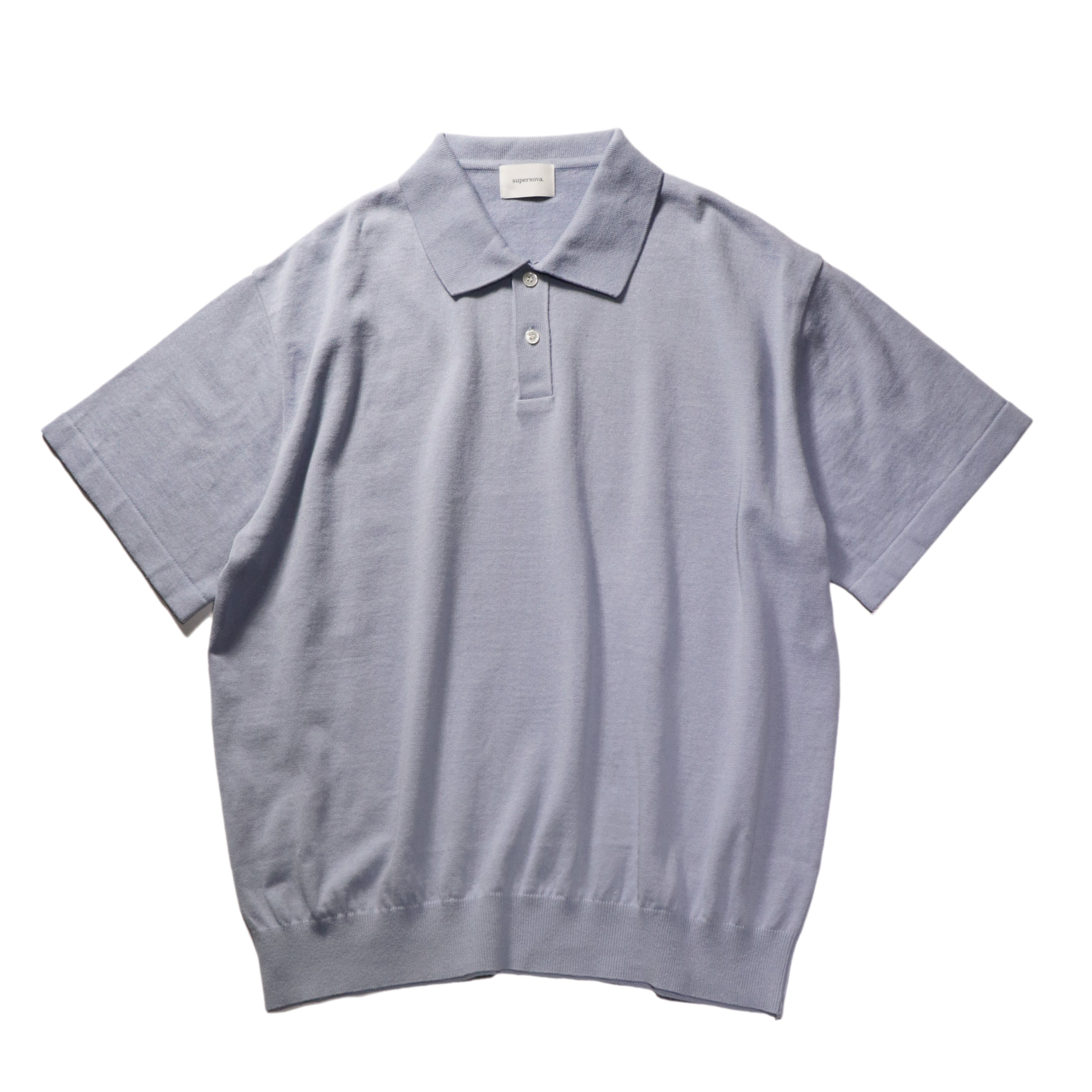 superNova. Knit polo - Cotton linen / Lavender