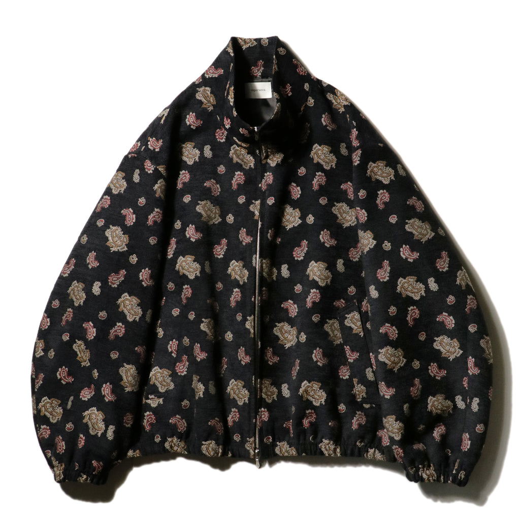 9月中発送予定 superNova. Velvet Jacquard Track Jacket / Black