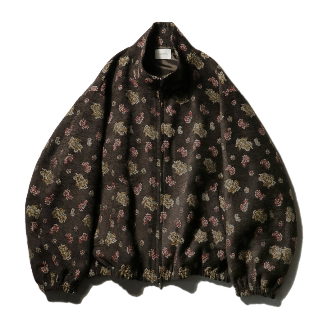 9月中発送予定 superNova. Velvet Jacquard Track Jacket / Brown