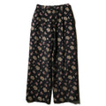 superNova. Velvet Jacquard Wide Utility Trousers / Black paisley