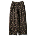 superNova. Velvet Jacquard Wide Utility Trousers / Brown paisley