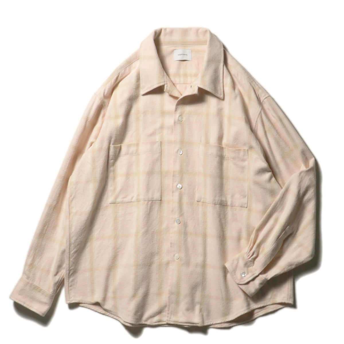 9月中発送予定 superNova. Ombre Check Flannel Shirt / Pink
