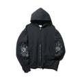 【sizeS LAST1】superNova. EX. Embroidered Oversized Jacquard Sweat Zip Hoodie / Black