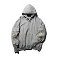 【sizeS LAST1】superNova. EX. Embroidered Oversized Jacquard Sweat Zip Hoodie / Gray