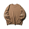 superNova. Embroidered Jacquard Crewneck Sweatshirt / Mocha