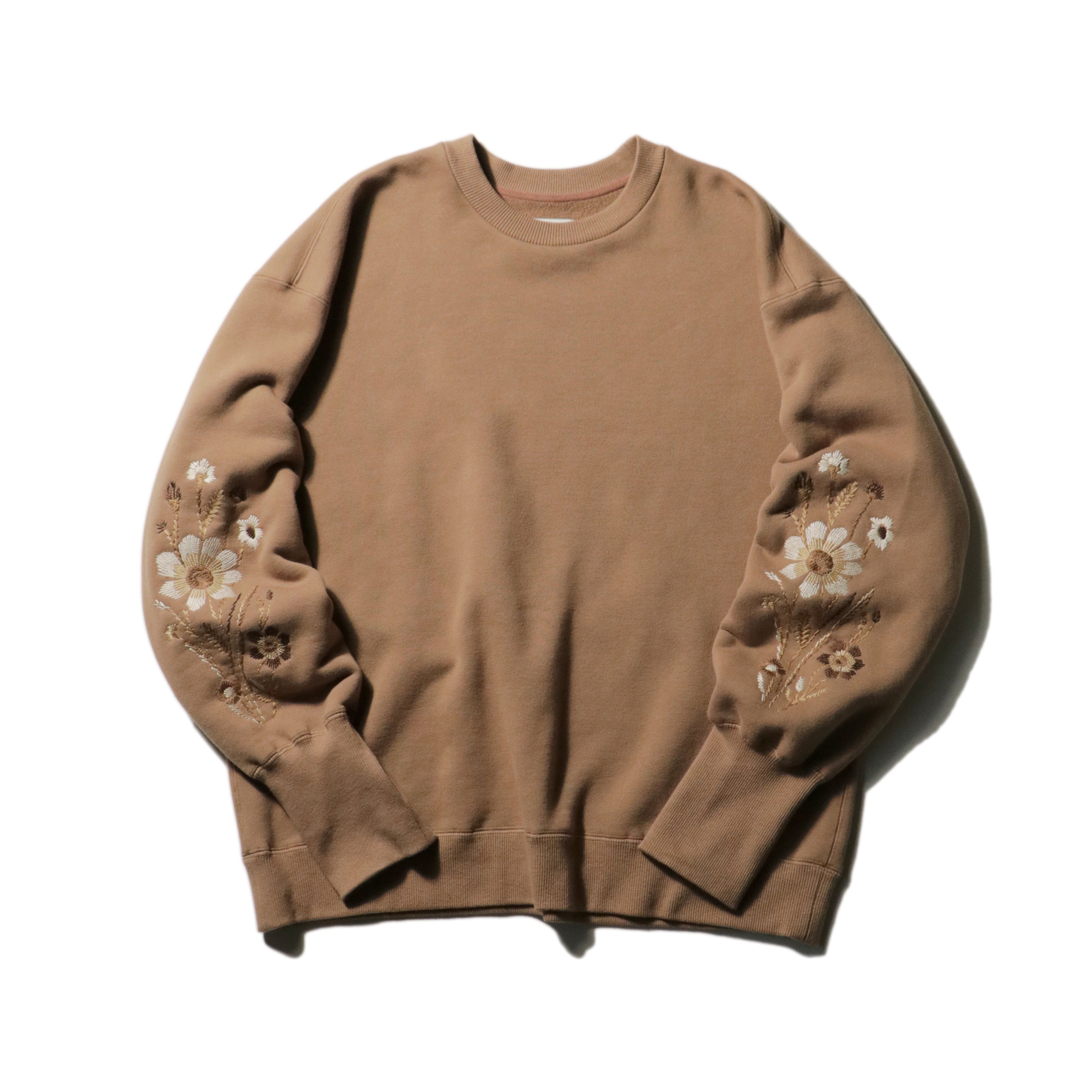 superNova. Embroidered Jacquard Crewneck Sweatshirt / Mocha