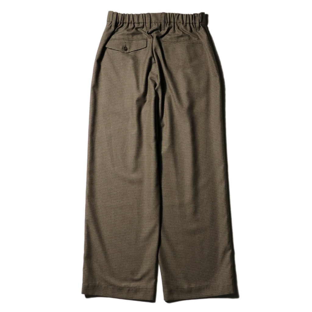 superNova. Wide Gun Club Check Utility Trousers / Brown