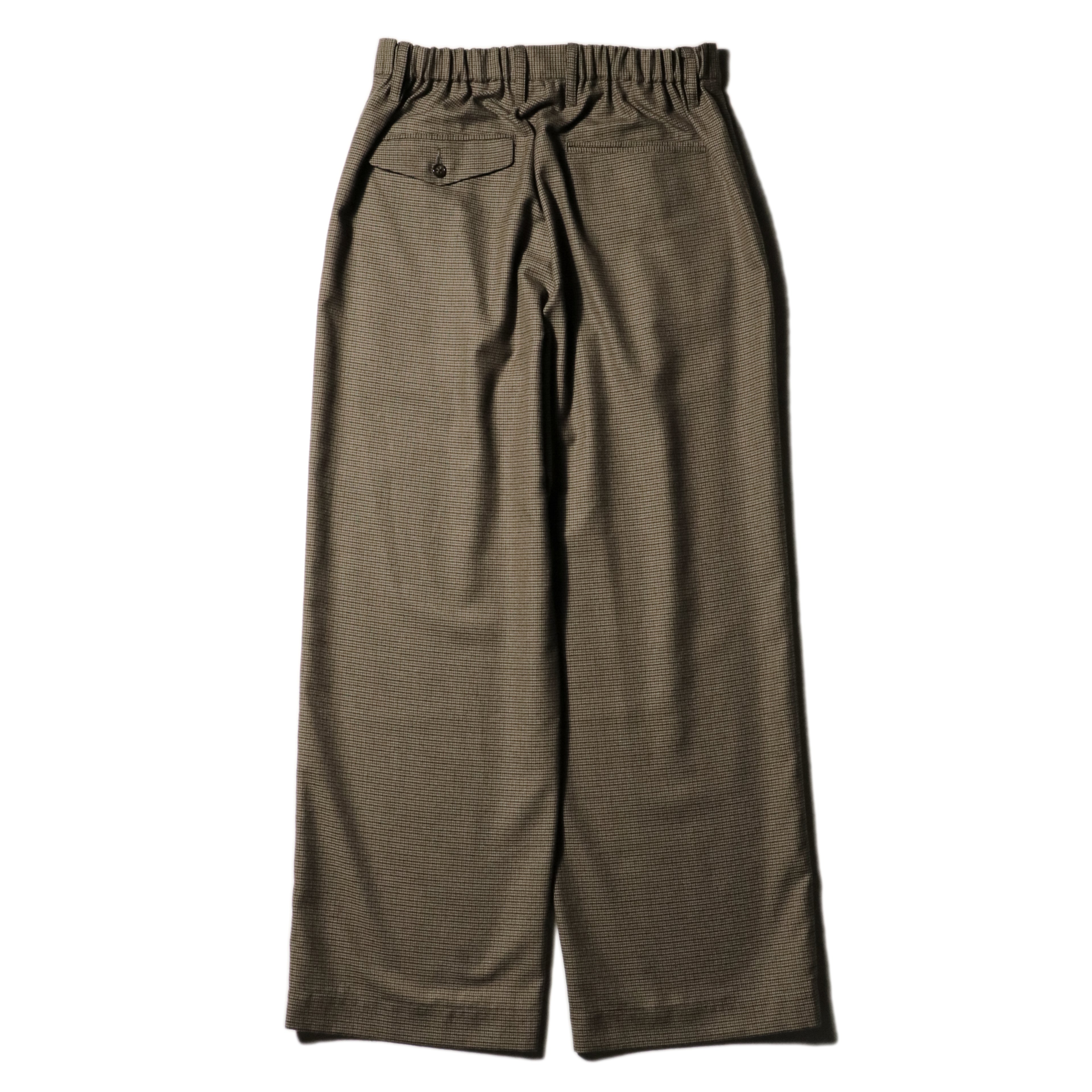 superNova. Wide Gun Club Check Utility Trousers / Brown