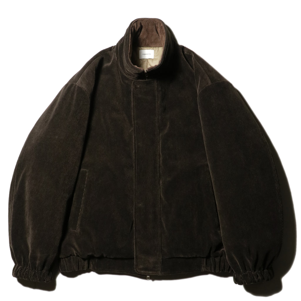 10月中発送予定 superNova. Corduroy Cozy Lined Blouson / Chocolate