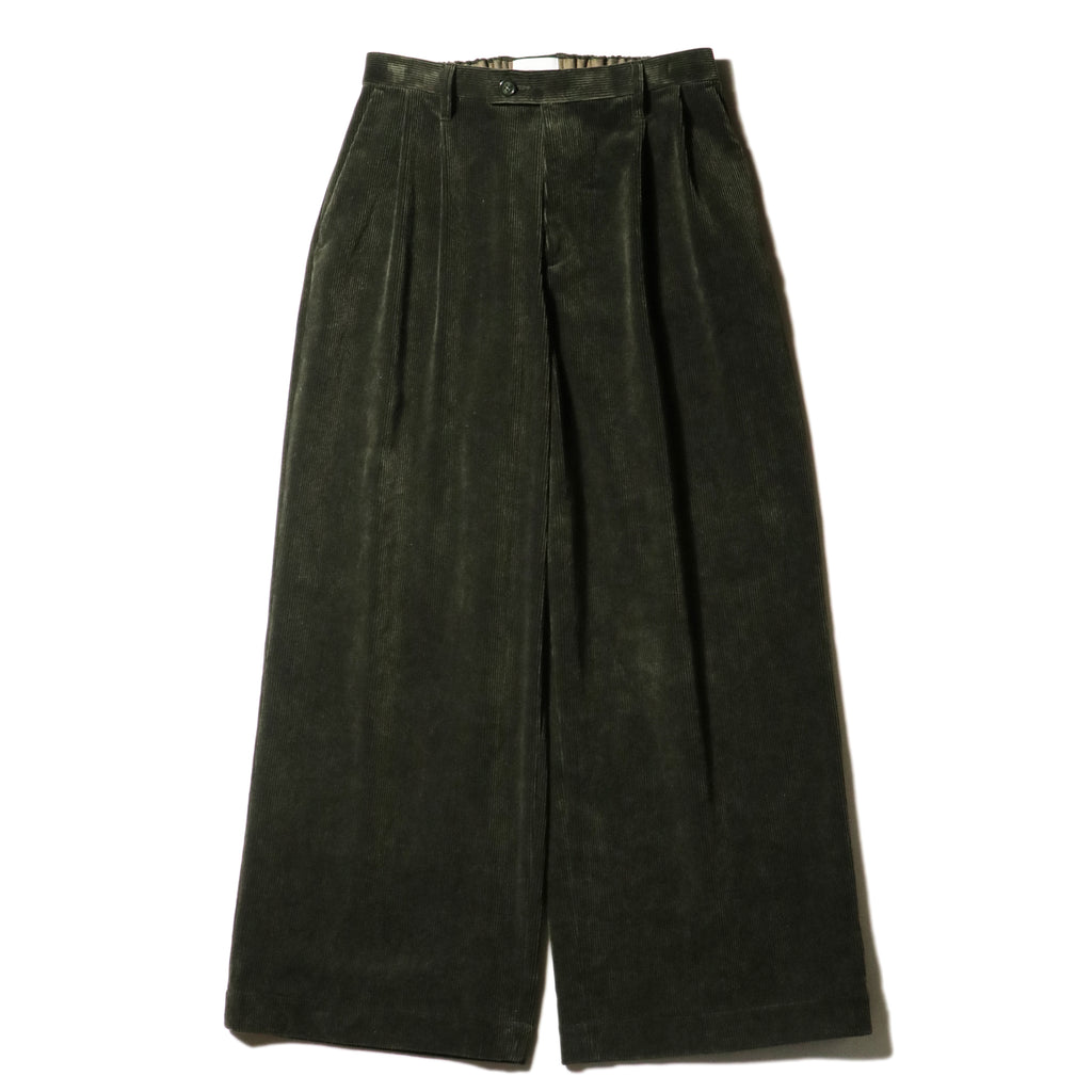 superNova. Corduroy Baggy Utility Trousers / Green