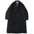 10月中発送予定 superNova. Melton Double-Breasted Peak Lapel Overcoat / Black