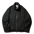 10月中発送予定 superNova. Melton Stand Collar Zip Jacket / Black