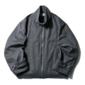 10月中発送予定 superNova. Melton Stand Collar Zip Jacket / Charcoal