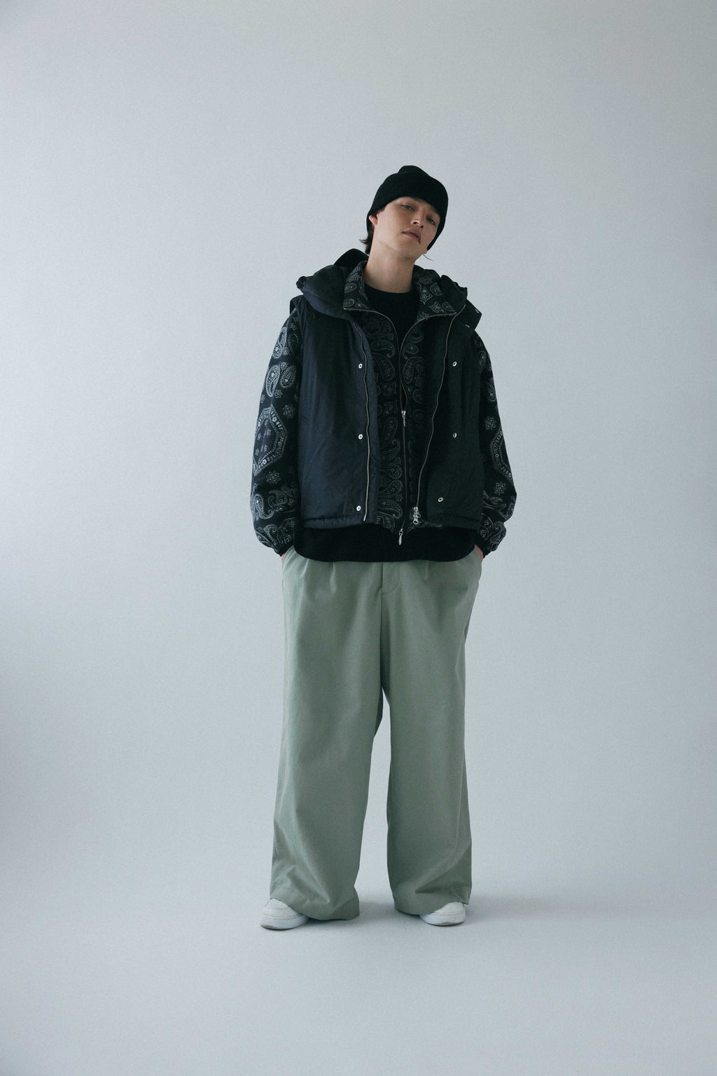 superNova. Track jacket - Bandana jacquard / Black