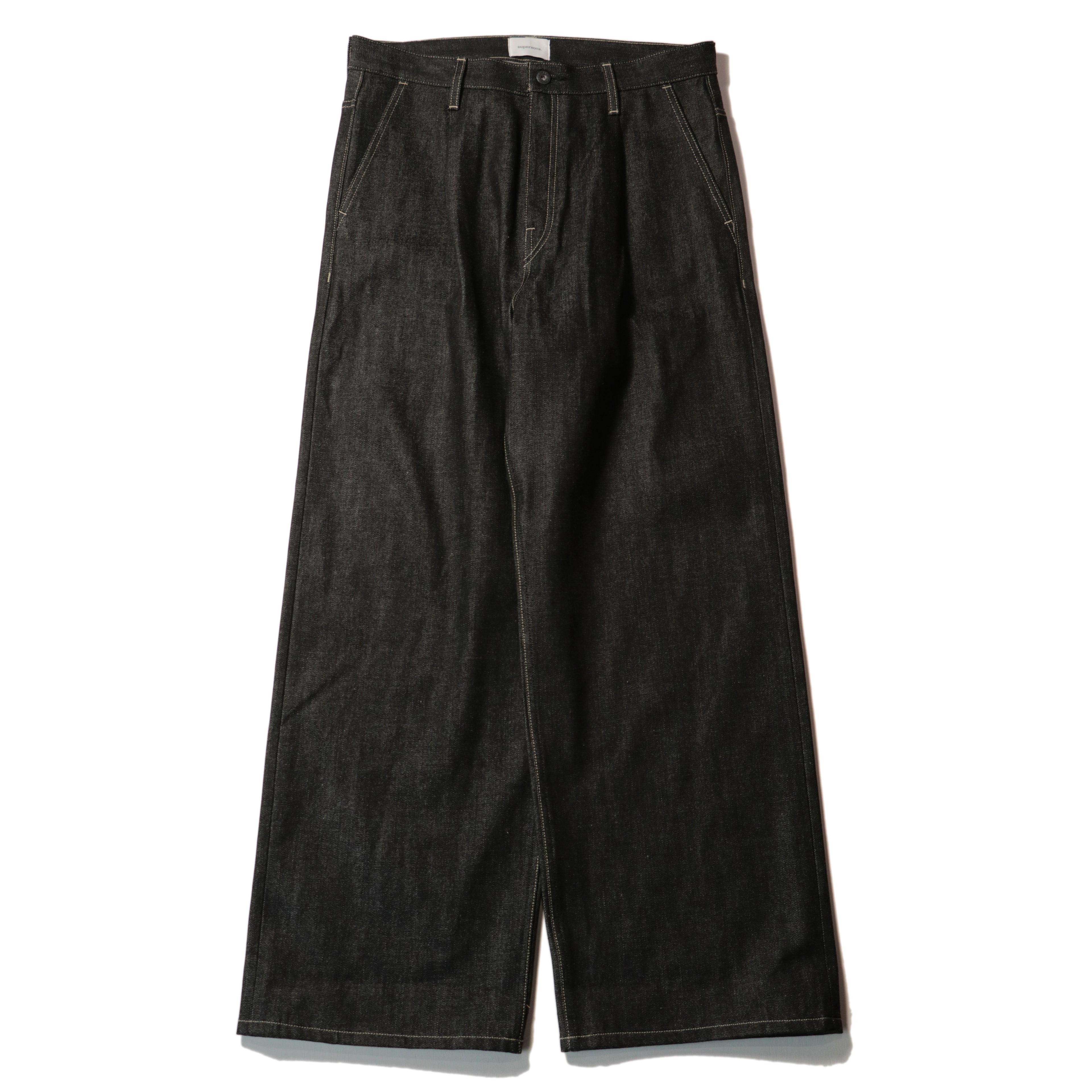 superNova. Wide selvedge jeans - Rigid denim / Black