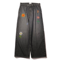 superNova. Embroidered wide selvedge jeans - Old vintage wash / Mid Black