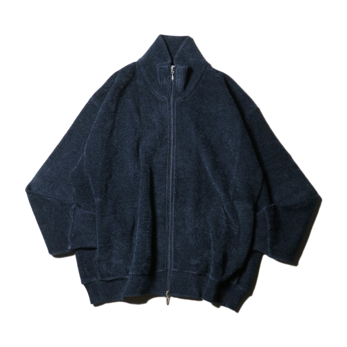 9月中発送予定 superNova. Velvet Drivers Knit Jacket / Navy