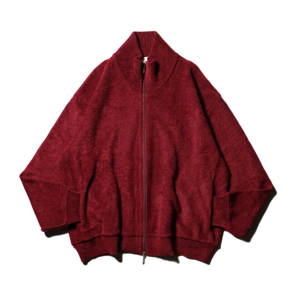 9月中発送予定 superNova. Velvet Drivers Knit Jacket / Red