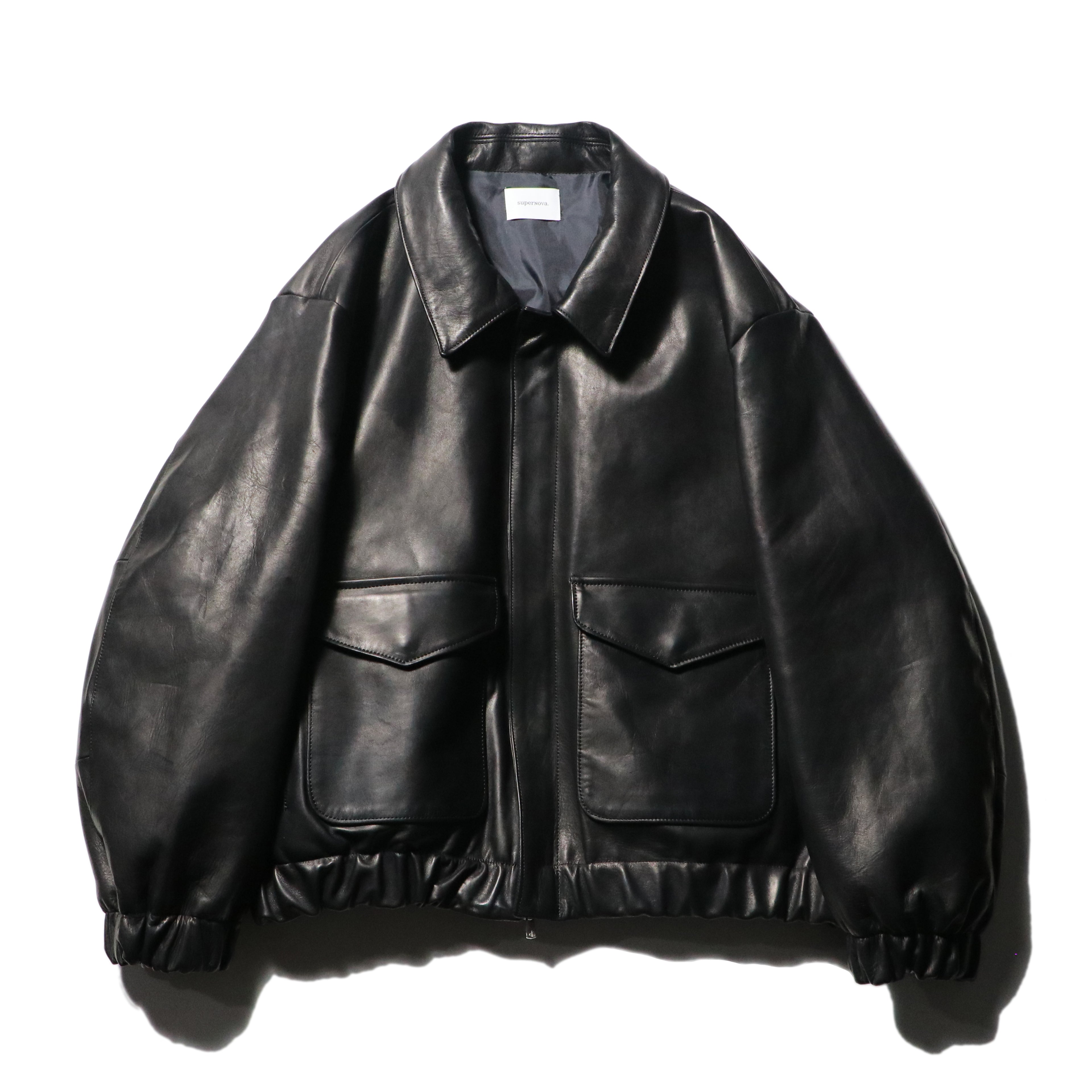 superNova. Leather flight jacket - Horsehide / Black