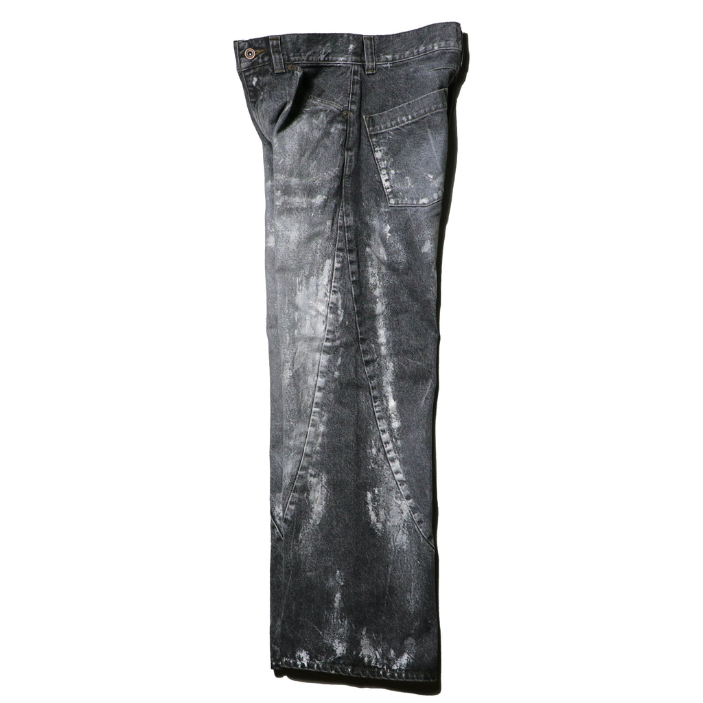 encode  Prototype 3D jeans - SILVER PAINTING / Black