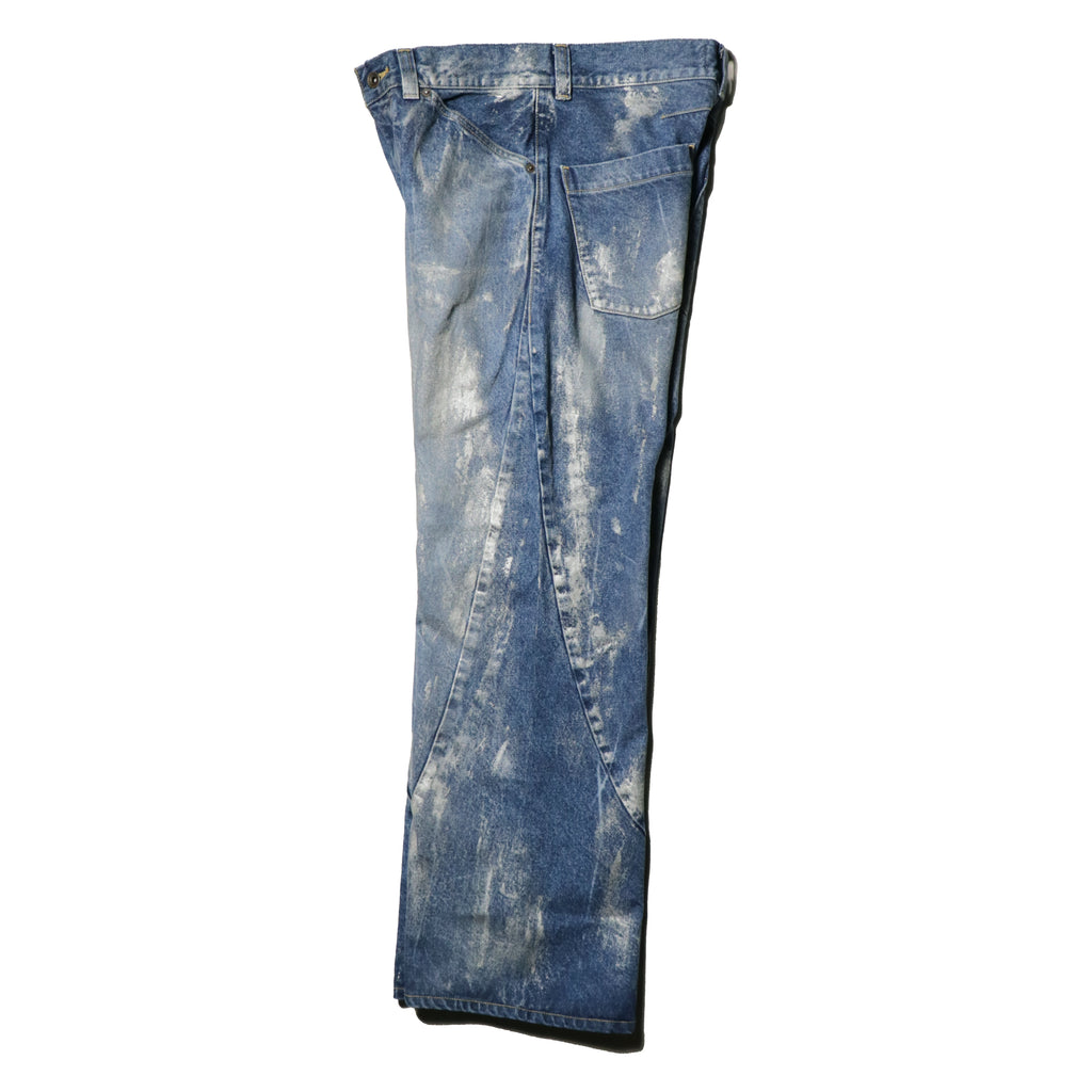 encode Prototype 3D jeans - SILVER PAINTING / Indigo