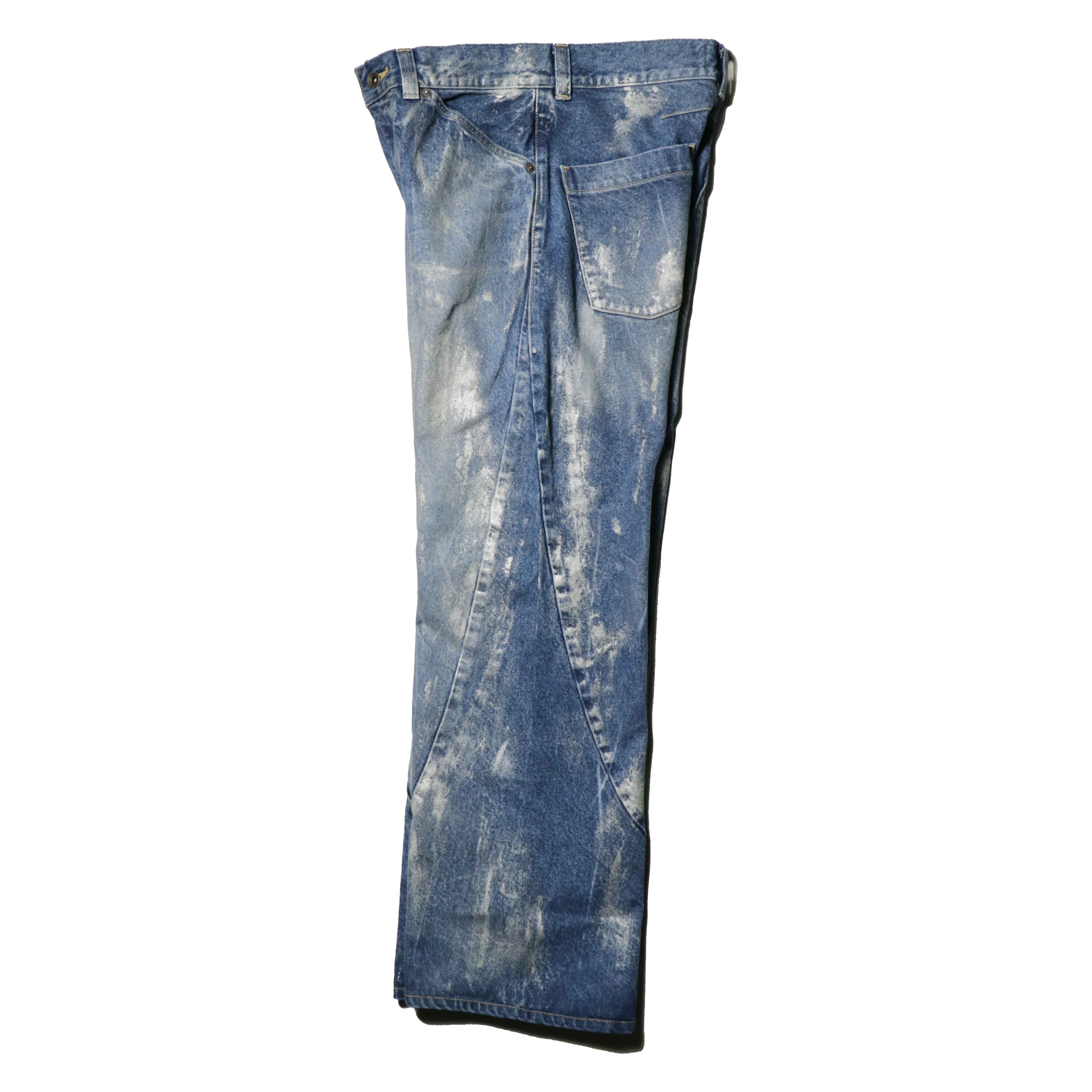 encode Prototype 3D jeans - SILVER PAINTING / Indigo