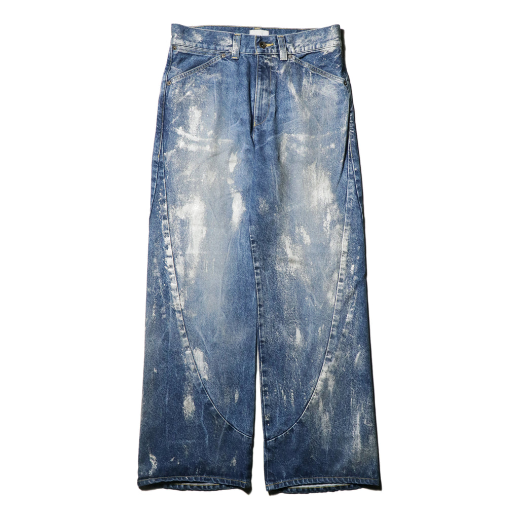 encode Prototype 3D jeans - SILVER PAINTING / Indigo