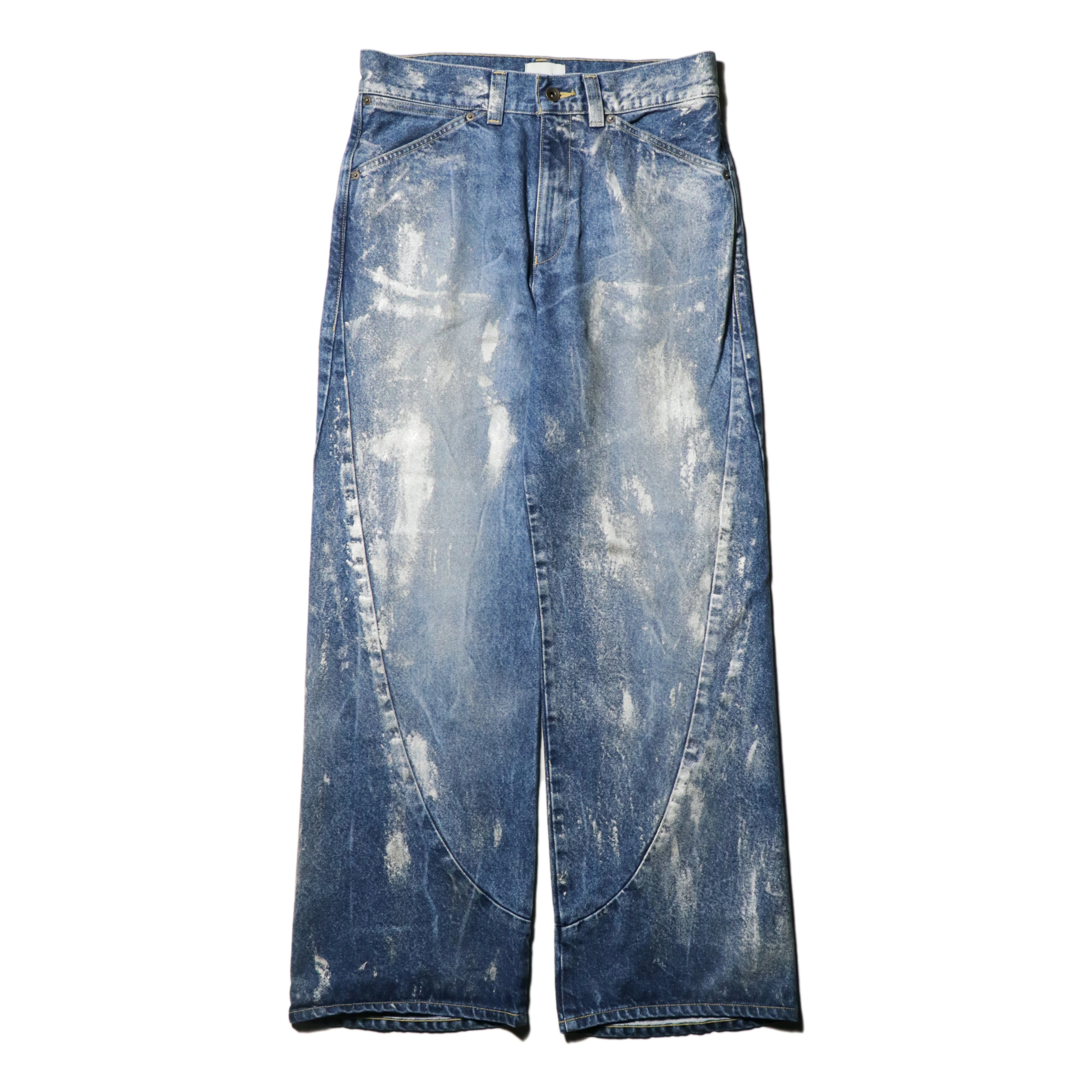 encode Prototype 3D jeans - SILVER PAINTING / Indigo