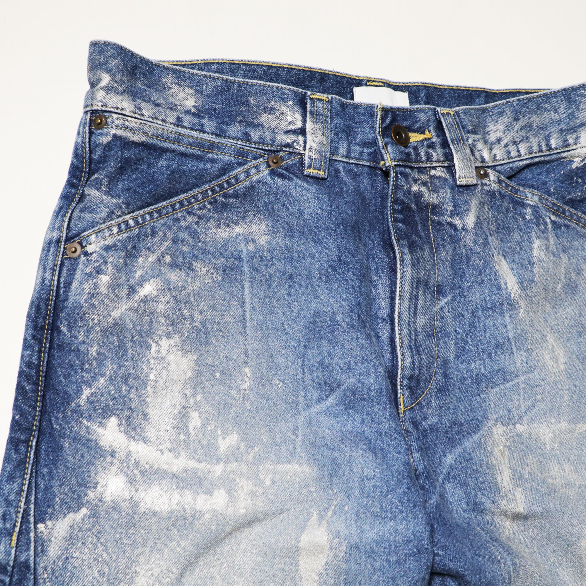 encode Prototype 3D jeans - SILVER PAINTING / Indigo