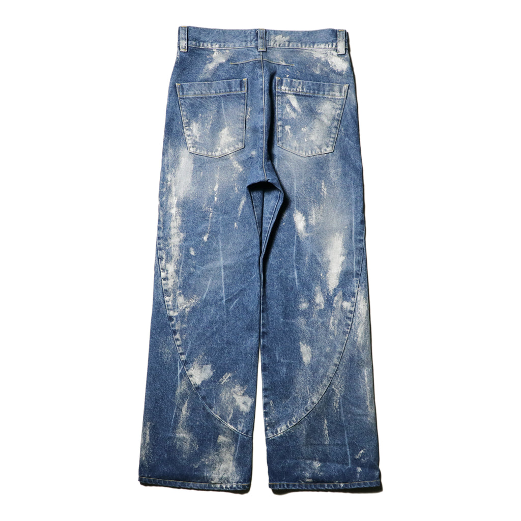 encode Prototype 3D jeans - SILVER PAINTING / Indigo