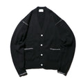 encode HAND-STITCHED KNIT CARDIGAN / Black