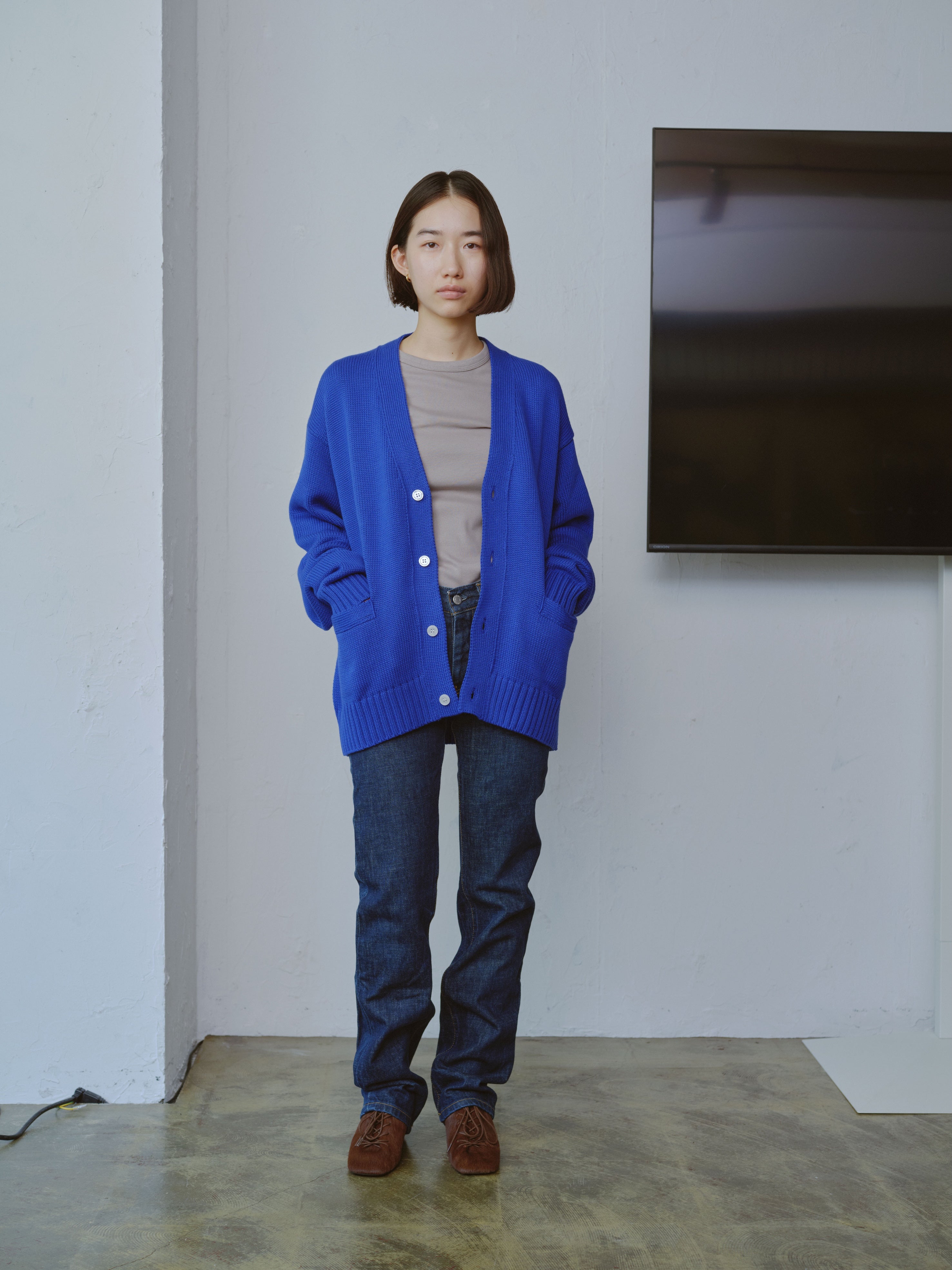 encode Improved knit cardigan / Sapphire
