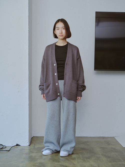 encode Improved knit cardigan / Medium gray